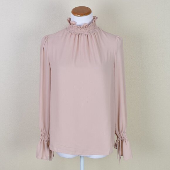 Vince Camuto Smocked Neck Blouse NEW - Picture 1 of 7